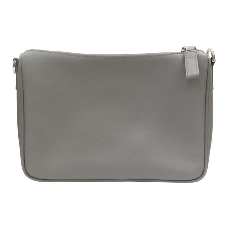 灰色 牛皮 肩背包【PRADA 普拉達】 2VH113-1