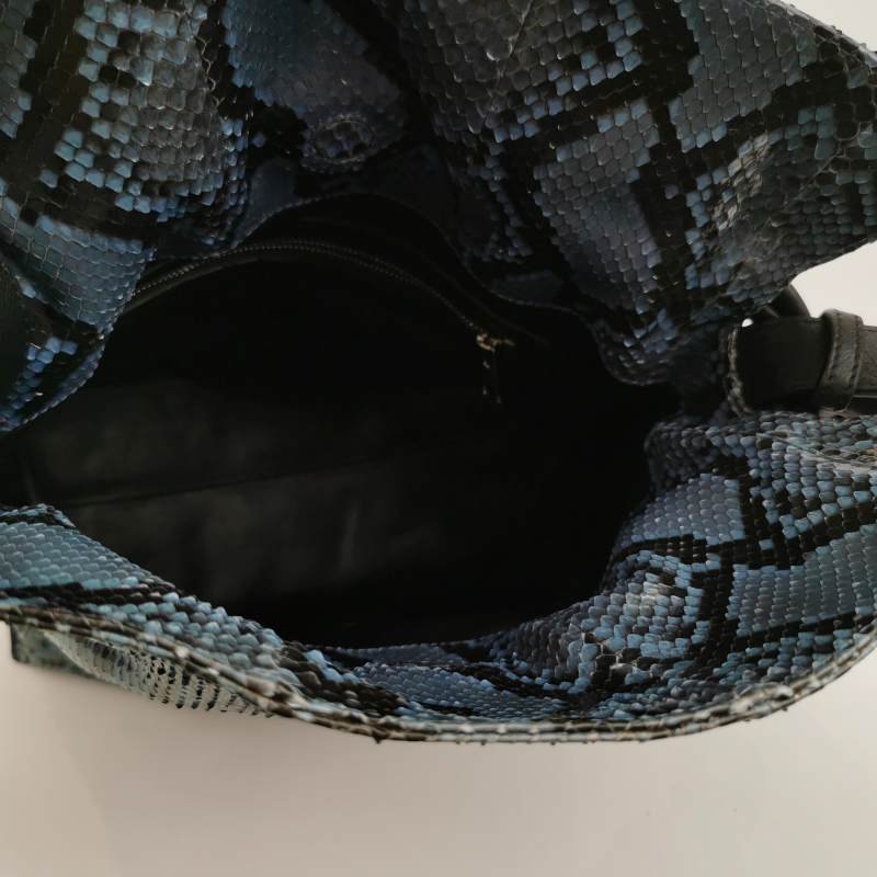 Loewe Flamenco 牛皮蛇皮繩結設計單肩包-6