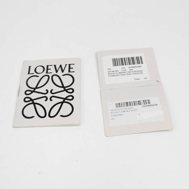 Loewe Flamenco 牛皮蛇皮繩結設計單肩包-8