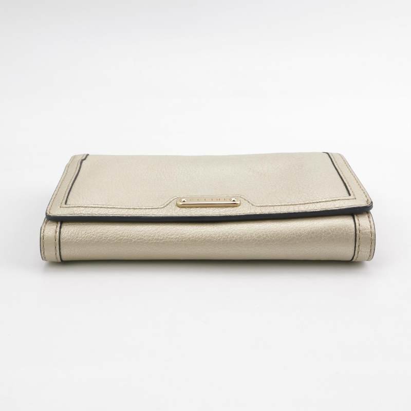 Celine 牛皮純色字母Logo手提包-5