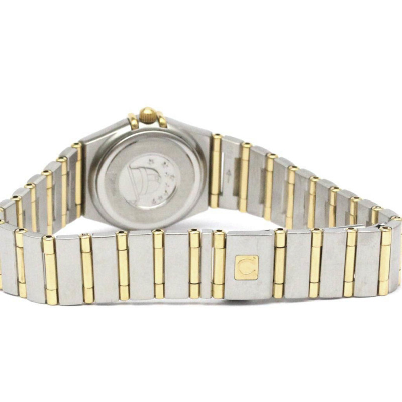 歐米茄星座系列珍珠母貝18K金精鋼石英腕錶1262.70拋光款-4