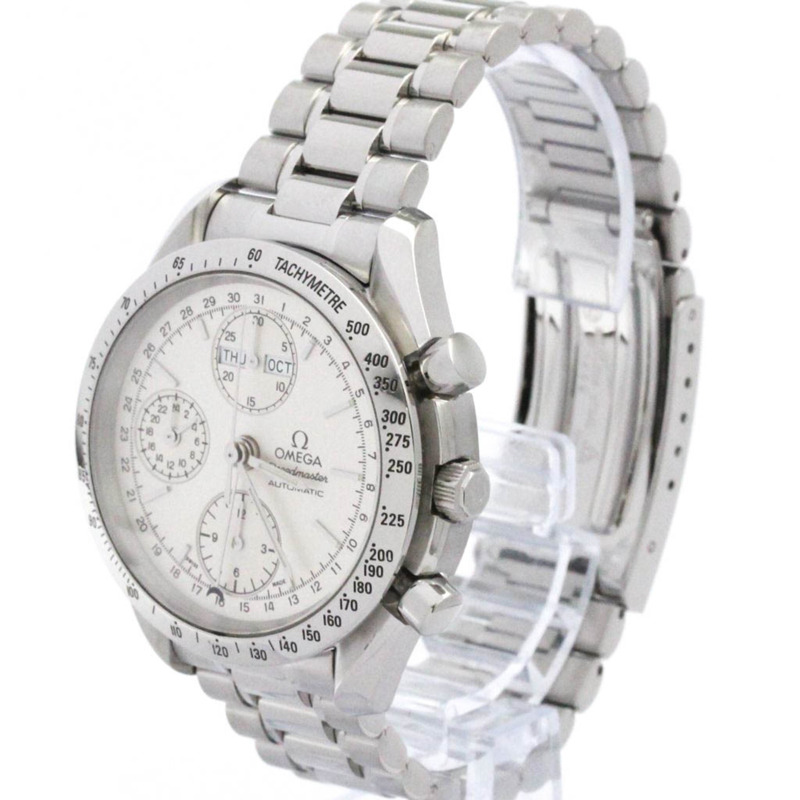 歐米茄超霸系列三曆精鋼自動腕錶 3521.30 拋光-1