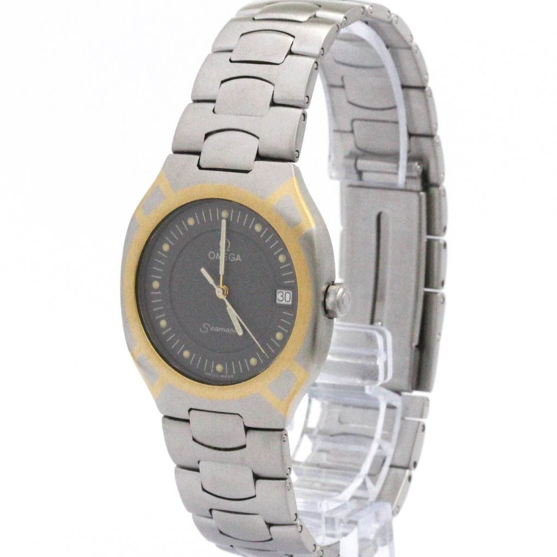 歐米茄海馬系列北極星18K金精鋼男士腕錶396.1022拋光款-1