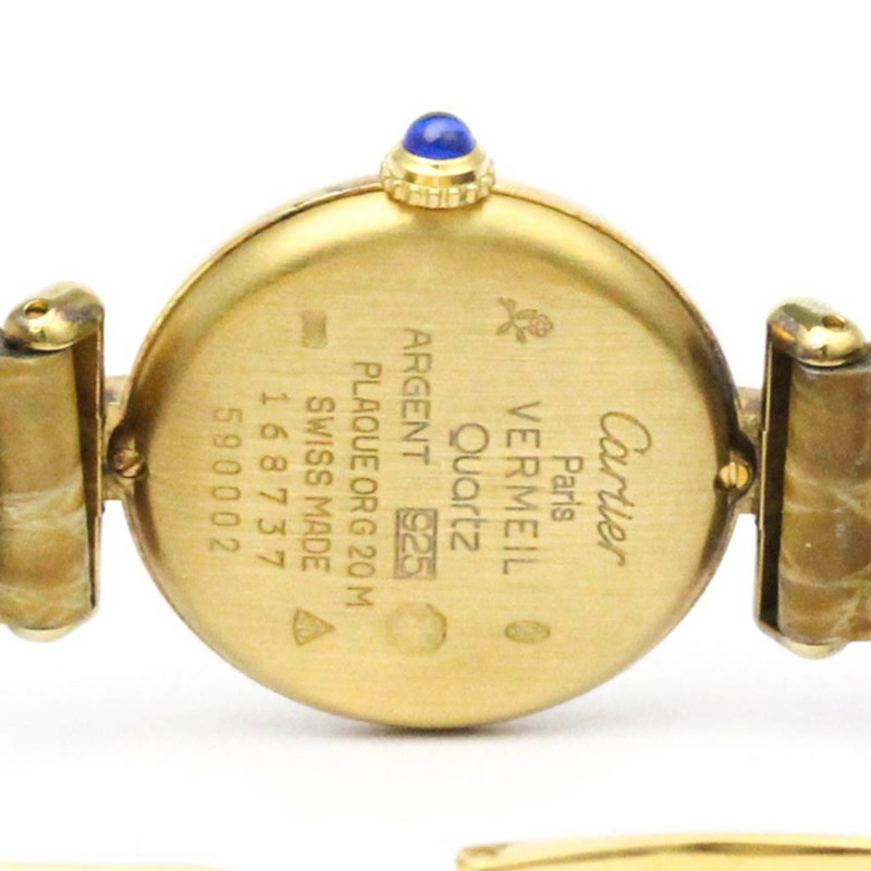 卡地亞 Must Colisee 鍍金石英女士腕錶 W1008554-6