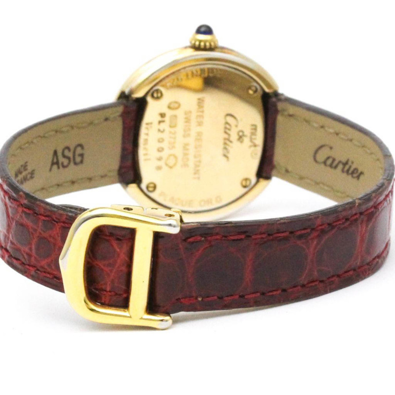 卡地亞 Must Trinity 鍍金石英女士腕錶 W1010744-4