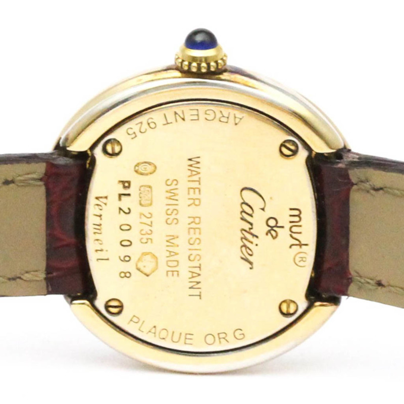 卡地亞 Must Trinity 鍍金石英女士腕錶 W1010744-5