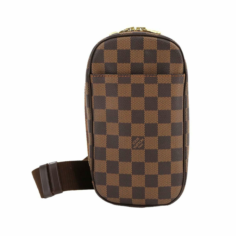 路易威登 Damier Pochette Gange 個人 SPO Ebene 皮革身體包 N48048-0