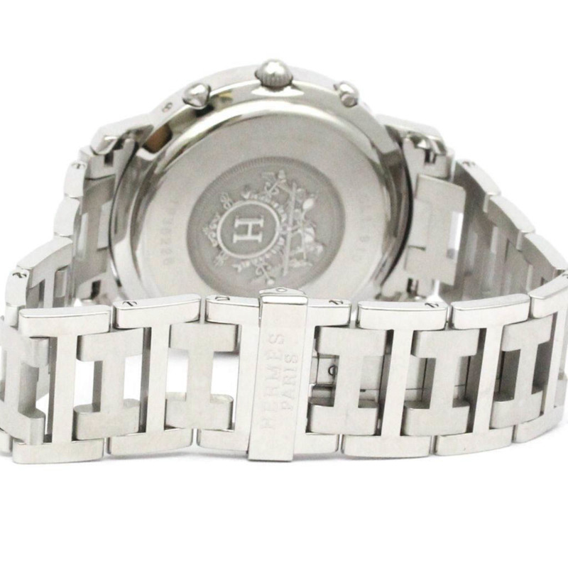 愛馬仕 Clipper 計時碼錶精鋼石英男士腕錶 CL1.910 拋光-4