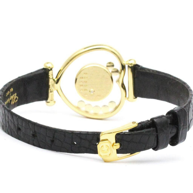 蕭邦 Happy 鑽石心形 18K 金女士腕錶 20/4516 拋光款-4