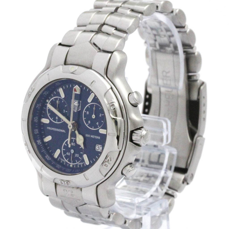 TAG HEUER 6000 計時碼錶 精鋼石英男錶 CH1111 拋光-1