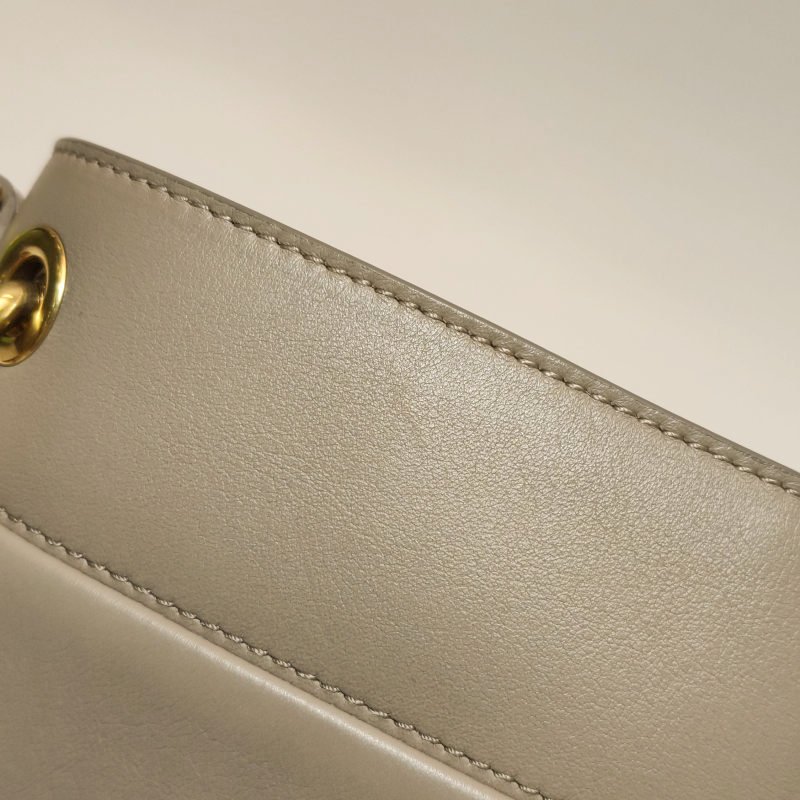 Chloe Roy 小號 牛皮帆布穿孔圓環斜挎包單肩包-16