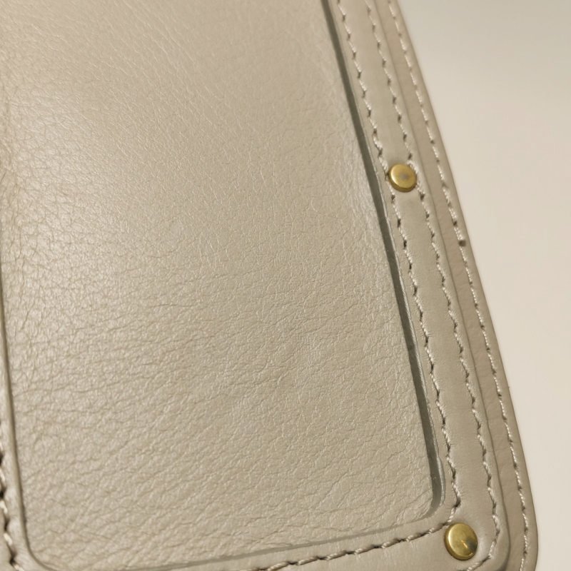 Chloe Roy 小號 牛皮帆布穿孔圓環斜挎包單肩包-18