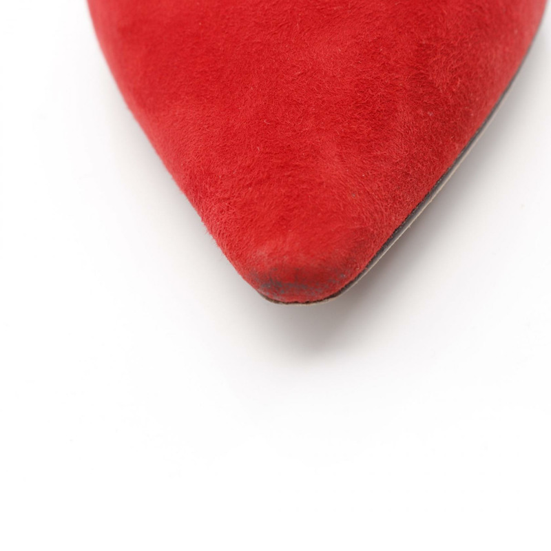 JIMMY CHOO 紅色麂皮細高跟女鞋 #38 1/2-8