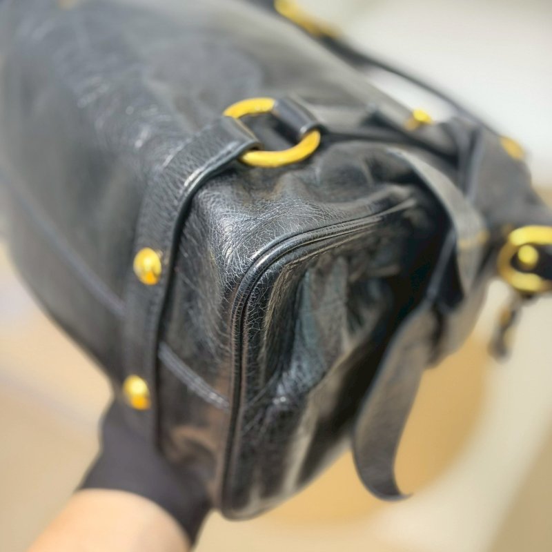 (稀有款式✨)🏷Miumiu．蝴蝶結機車包 油蠟皮 小號-7