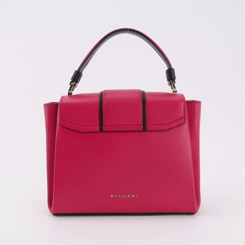 Bvlgari Serpenti Viper牛皮拼色字母Logo斜挎包單肩包-4