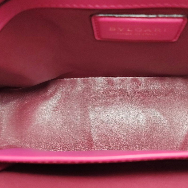 Bvlgari Serpenti Viper牛皮拼色字母Logo斜挎包單肩包-15