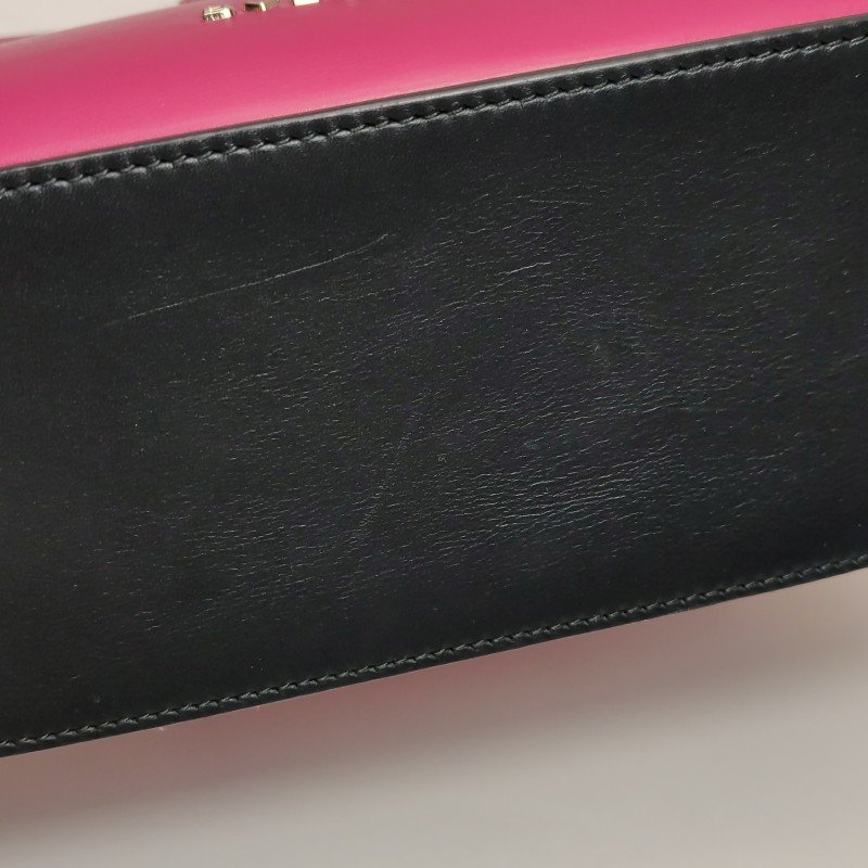 Bvlgari Serpenti Viper牛皮拼色字母Logo斜挎包單肩包-18