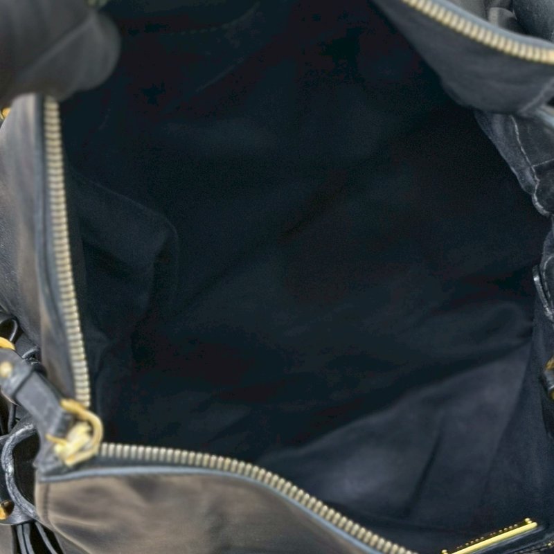 (稀有款式✨)🏷Miumiu．蝴蝶結機車包 光滑皮 大號-18