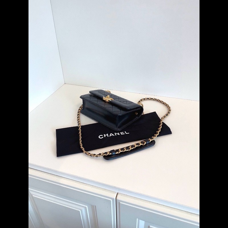 Chanel flap 牛皮-4