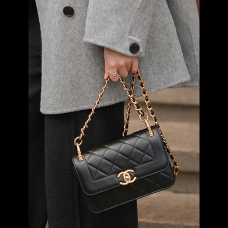 Chanel flap 牛皮-7