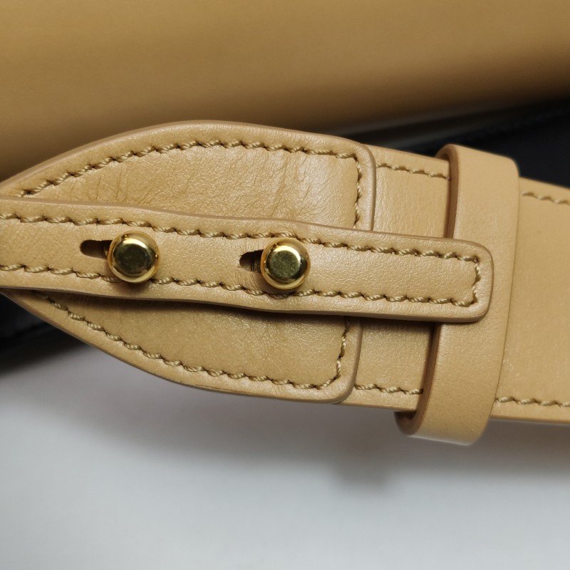 Chloe Chloe C小號牛皮翻毛皮拼皮字母C徽飾斜挎包單肩包-11