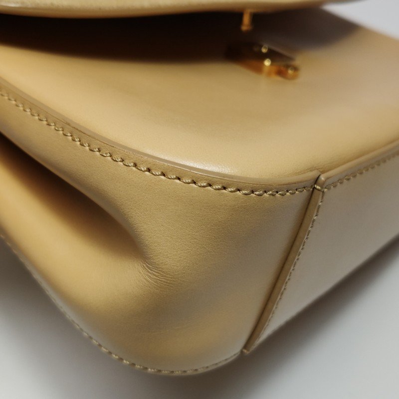 Chloe Chloe C小號牛皮翻毛皮拼皮字母C徽飾斜挎包單肩包-15