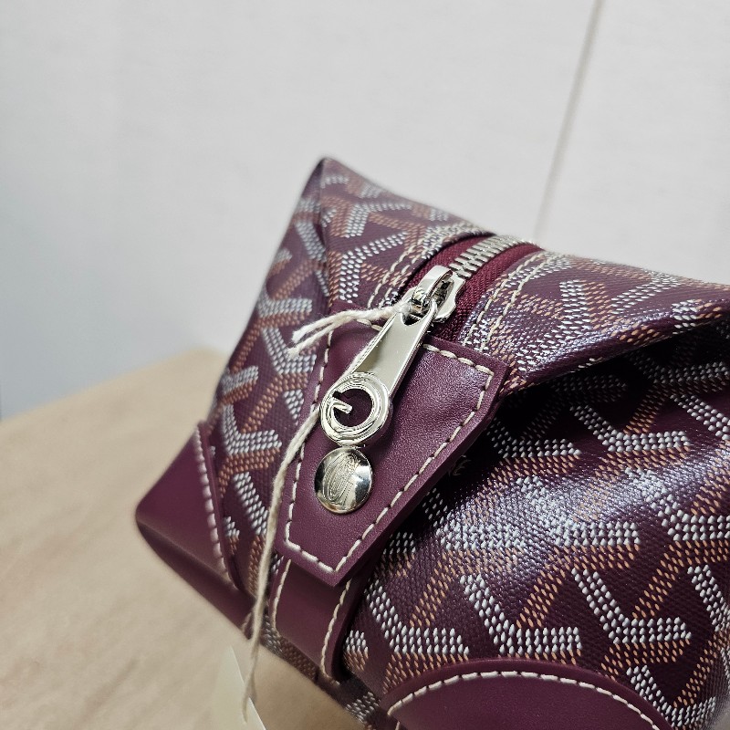 [品況極新❣️免飛出國買價超甜] Goyard酒紅色BowlingToiletry25化妝盥洗包-2