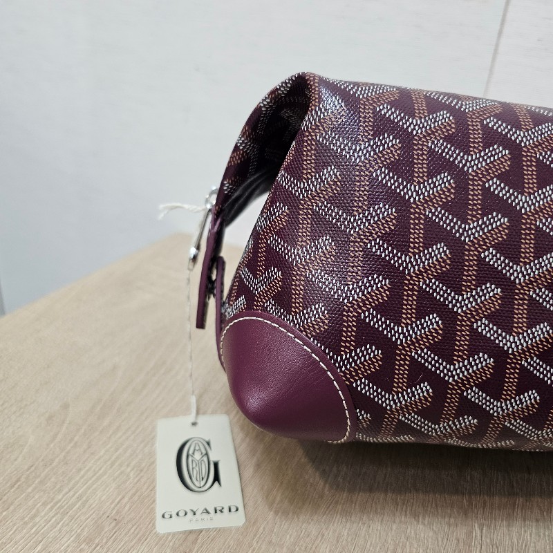 [品況極新❣️免飛出國買價超甜] Goyard酒紅色BowlingToiletry25化妝盥洗包-3