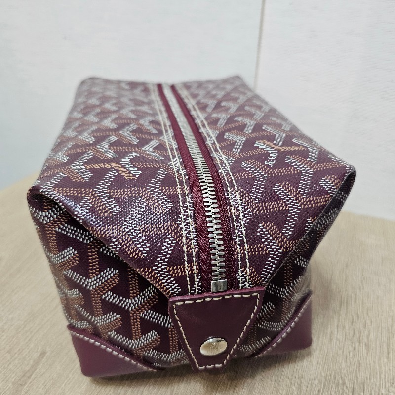 [品況極新❣️免飛出國買價超甜] Goyard酒紅色BowlingToiletry25化妝盥洗包-4