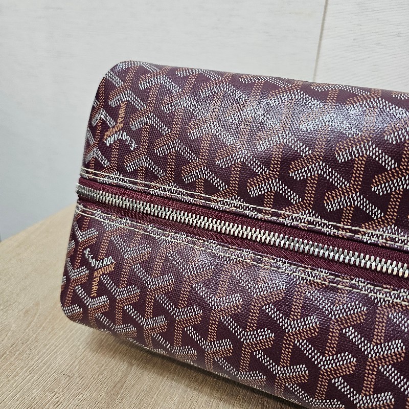 [品況極新❣️免飛出國買價超甜] Goyard酒紅色BowlingToiletry25化妝盥洗包-7