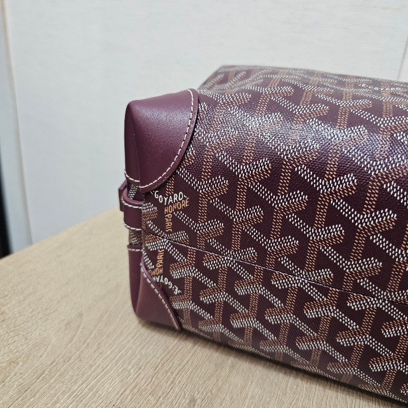 [品況極新❣️免飛出國買價超甜] Goyard酒紅色BowlingToiletry25化妝盥洗包-8