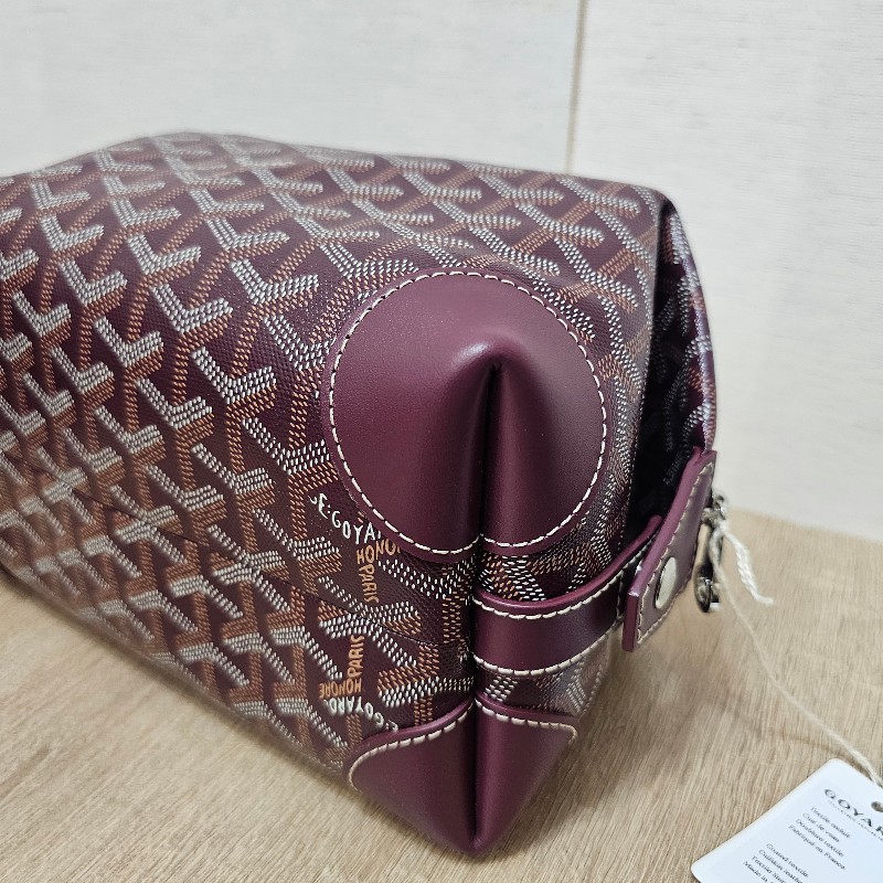 [品況極新❣️免飛出國買價超甜] Goyard酒紅色BowlingToiletry25化妝盥洗包-9