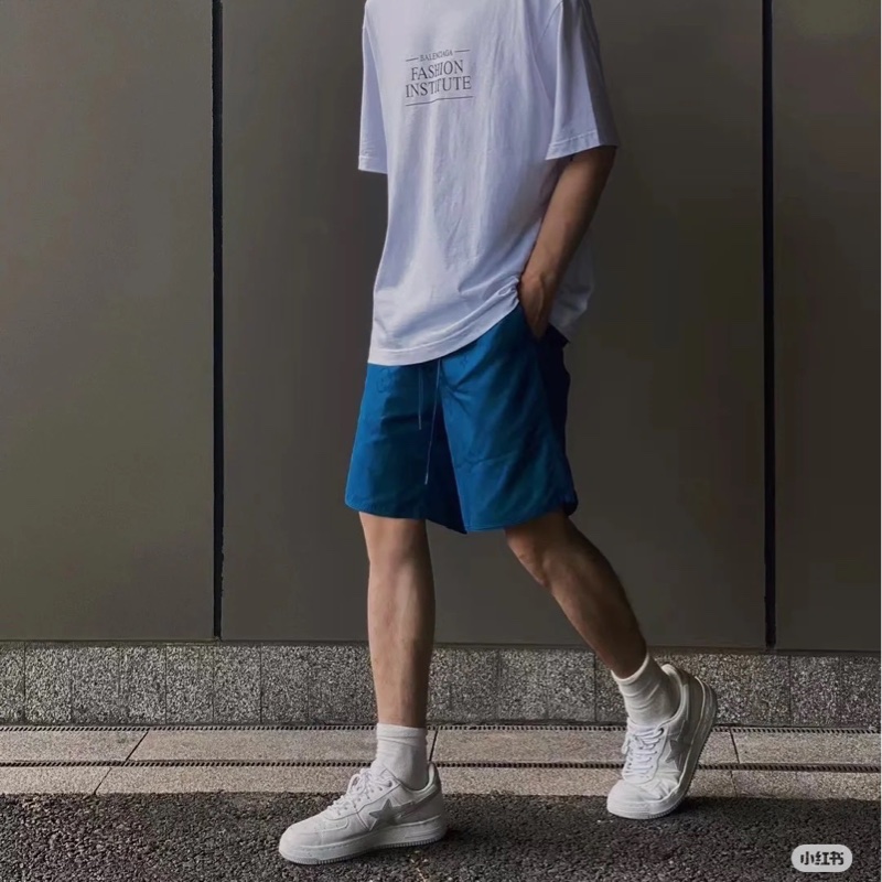 LV MONOGRAM 3D 寶藍色 口袋 海灘褲 沖浪褲 沙灘褲 短褲 運動褲-3