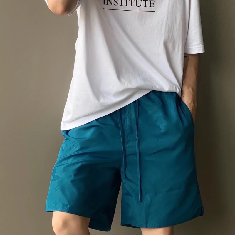 LV MONOGRAM 3D 寶藍色 口袋 海灘褲 沖浪褲 沙灘褲 短褲 運動褲-4