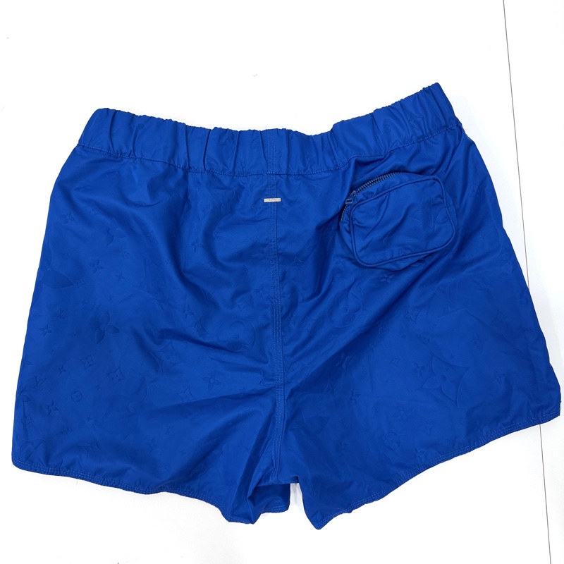 LV MONOGRAM 3D 寶藍色 口袋 海灘褲 沖浪褲 沙灘褲 短褲 運動褲-9