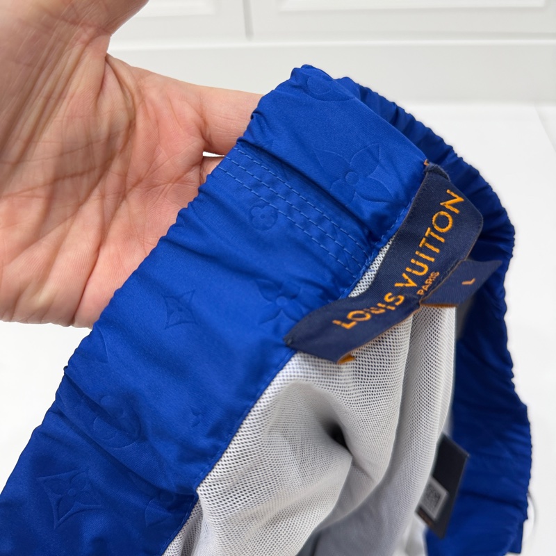 LV MONOGRAM 3D 寶藍色 口袋 海灘褲 沖浪褲 沙灘褲 短褲 運動褲-16