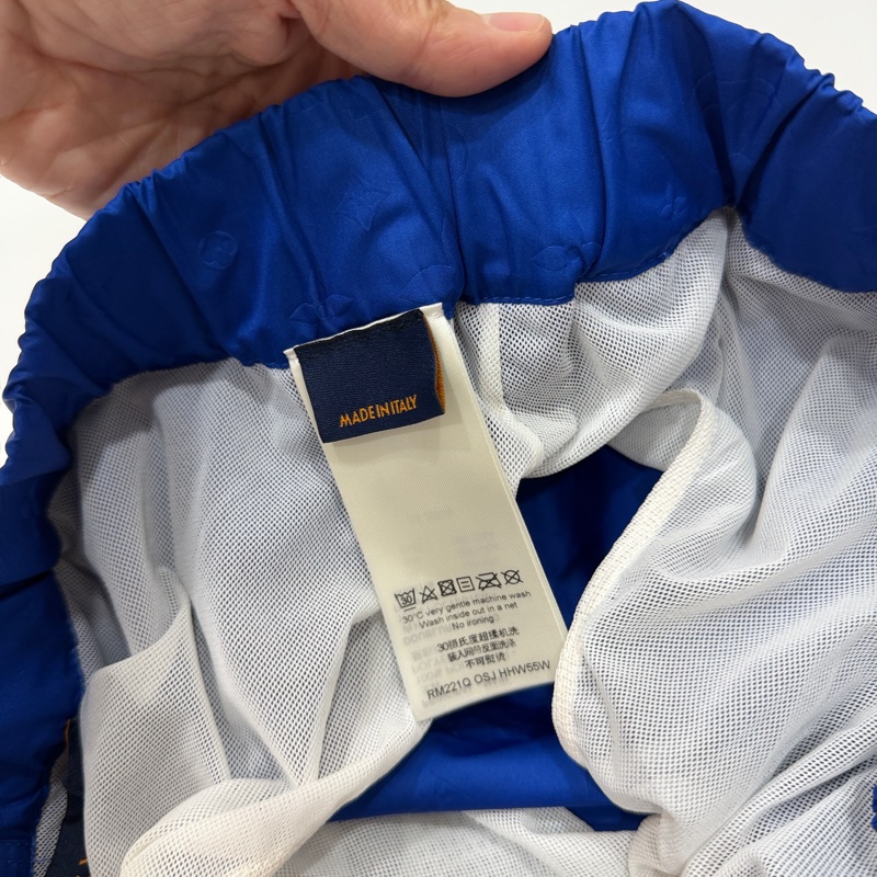 LV MONOGRAM 3D 寶藍色 口袋 海灘褲 沖浪褲 沙灘褲 短褲 運動褲-20