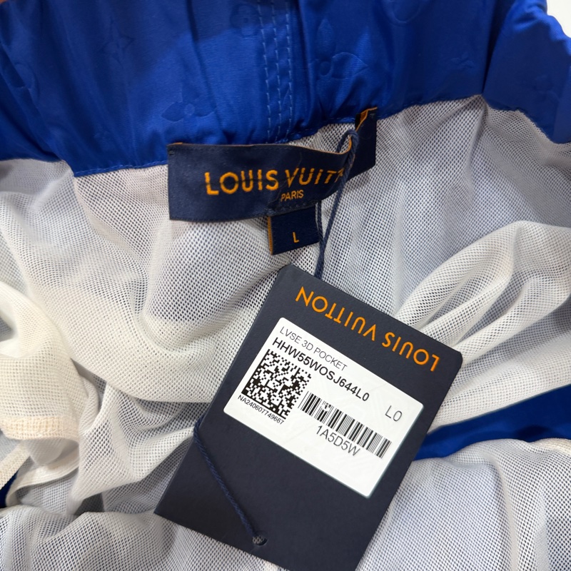 LV MONOGRAM 3D 寶藍色 口袋 海灘褲 沖浪褲 沙灘褲 短褲 運動褲-25