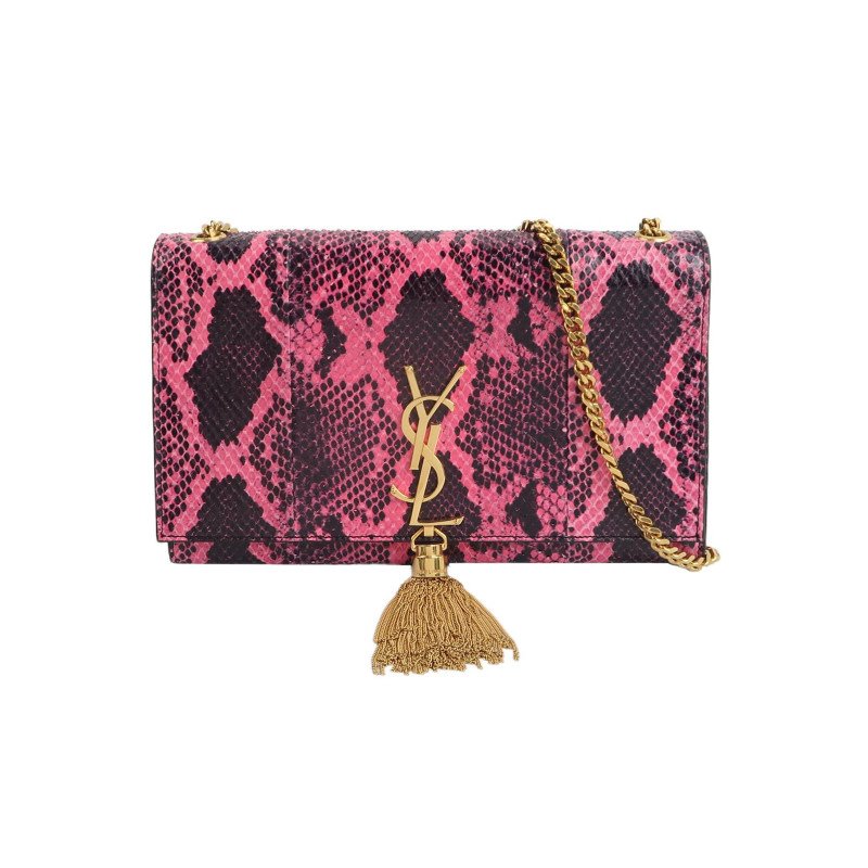 Saint Laurent Kate凱特包中號蛇皮拼色YSL標誌斜挎包單肩包-0