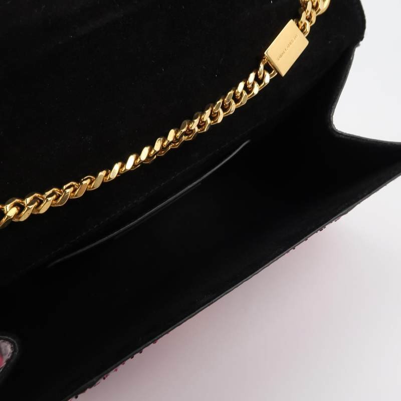 Saint Laurent Kate凱特包中號蛇皮拼色YSL標誌斜挎包單肩包-6