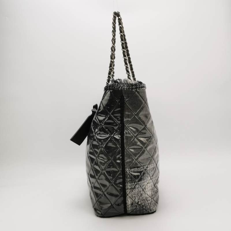 Chanel 菱格絎縫流蘇邊皮穿鏈托特包單肩包-2