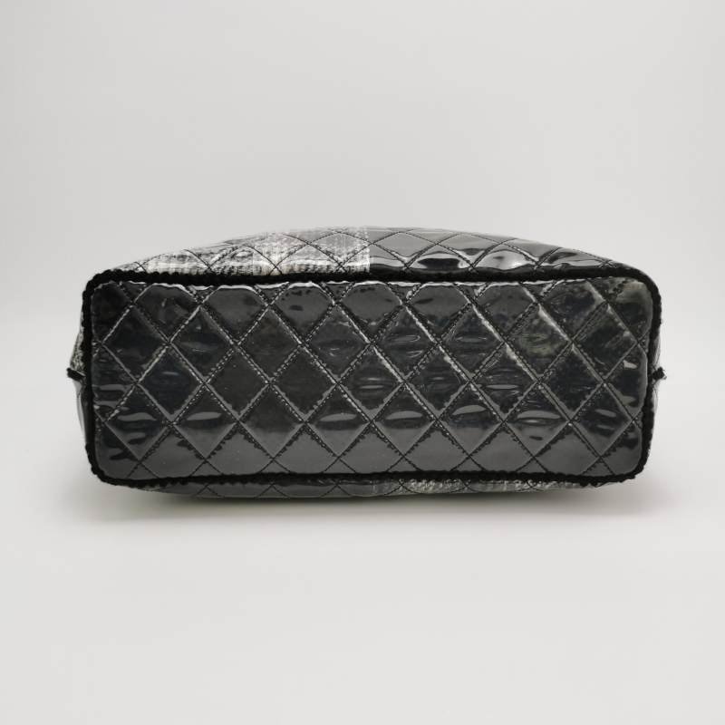 Chanel 菱格絎縫流蘇邊皮穿鏈托特包單肩包-5