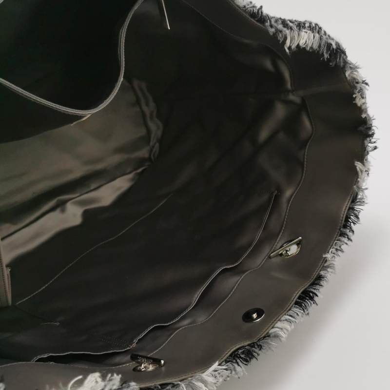 Chanel 菱格絎縫流蘇邊皮穿鏈托特包單肩包-6