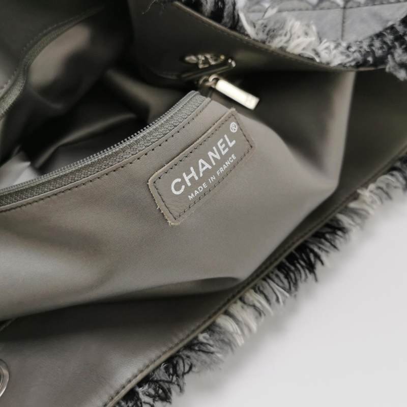 Chanel 菱格絎縫流蘇邊皮穿鏈托特包單肩包-7