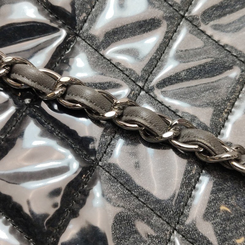 Chanel 菱格絎縫流蘇邊皮穿鏈托特包單肩包-13