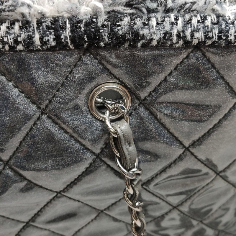 Chanel 菱格絎縫流蘇邊皮穿鏈托特包單肩包-15