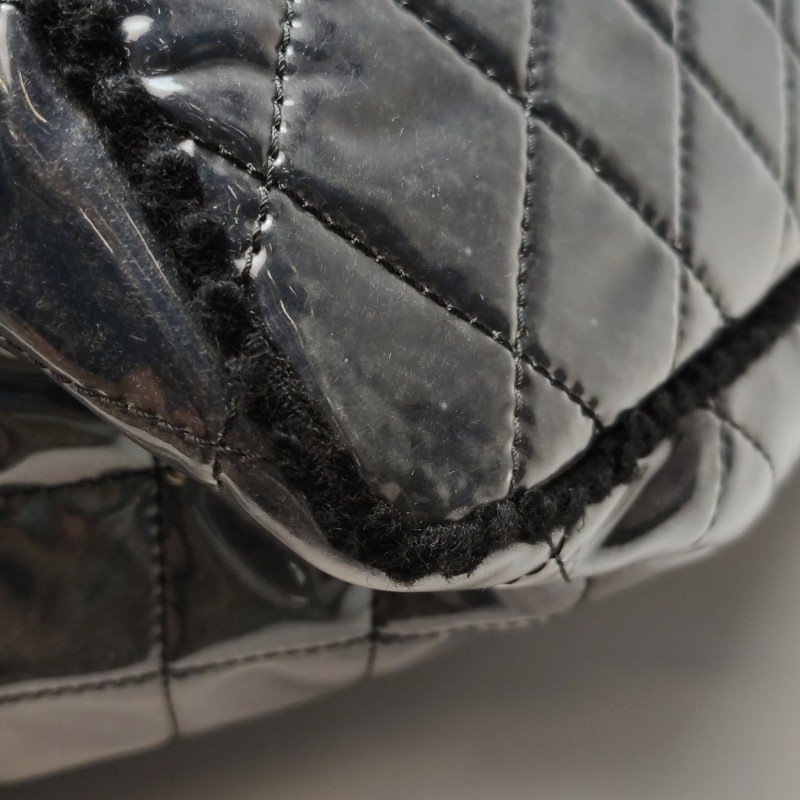 Chanel 菱格絎縫流蘇邊皮穿鏈托特包單肩包-16