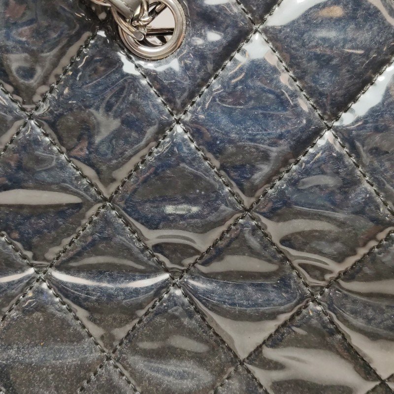 Chanel 菱格絎縫流蘇邊皮穿鏈托特包單肩包-20