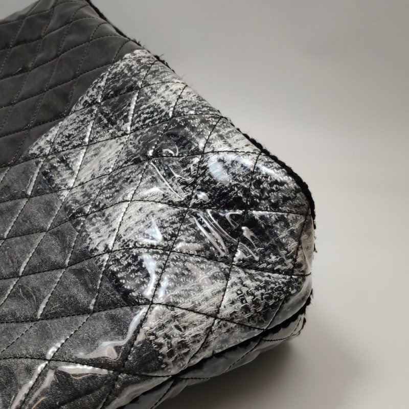 Chanel 菱格絎縫流蘇邊皮穿鏈托特包單肩包-21