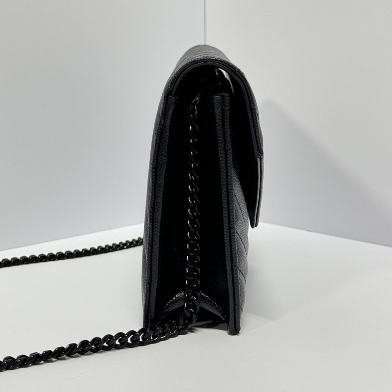 （超新品～ 極稀有⏰） YSL “so black” 全黑魚子醬 信封包-7